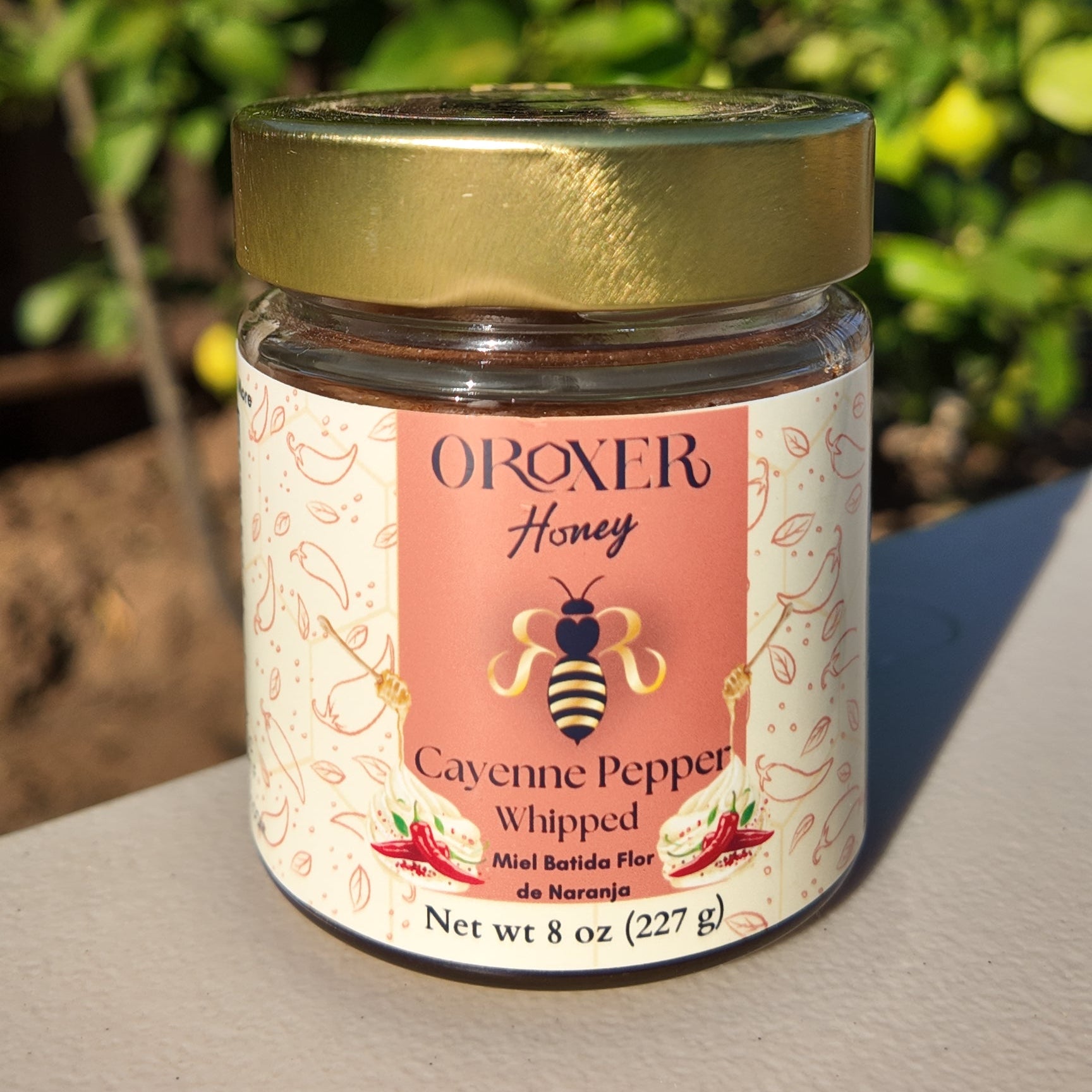 Honey, honeycomb, bee, pollen, miel, abeja, penca, cayenne pepper, hot, spicy