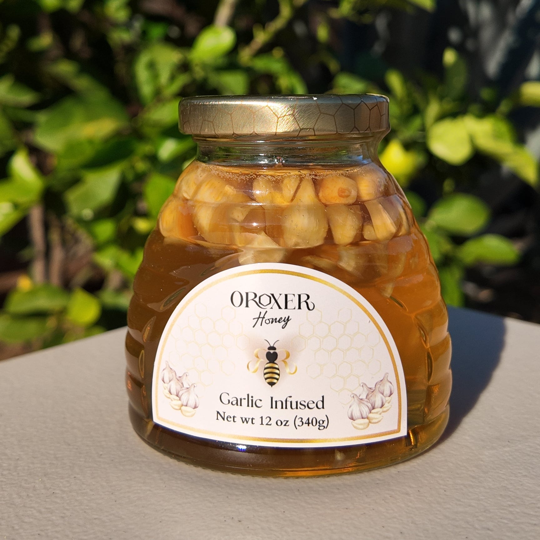 Honey, honeycomb, bee, pollen, miel, abeja, penca, ajo, garlic